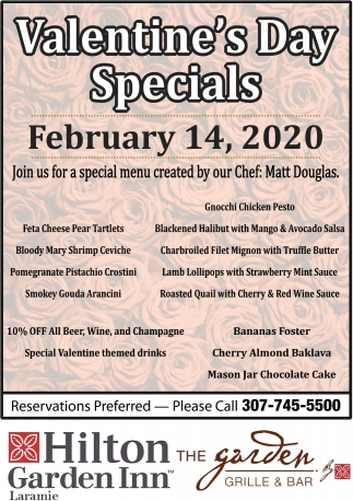 Valentine S Day Specials Hilton Garden Inn Laramie Wy